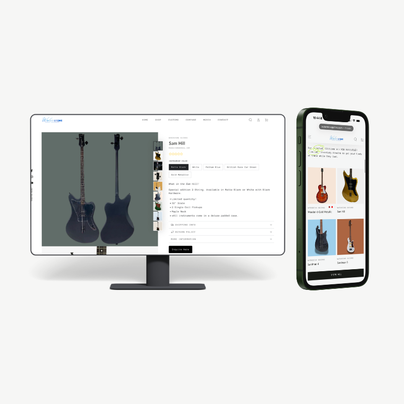 Waterstone Guitars New Love Marketing and Design